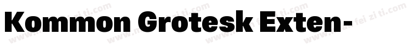 Kommon Grotesk Exten字体转换